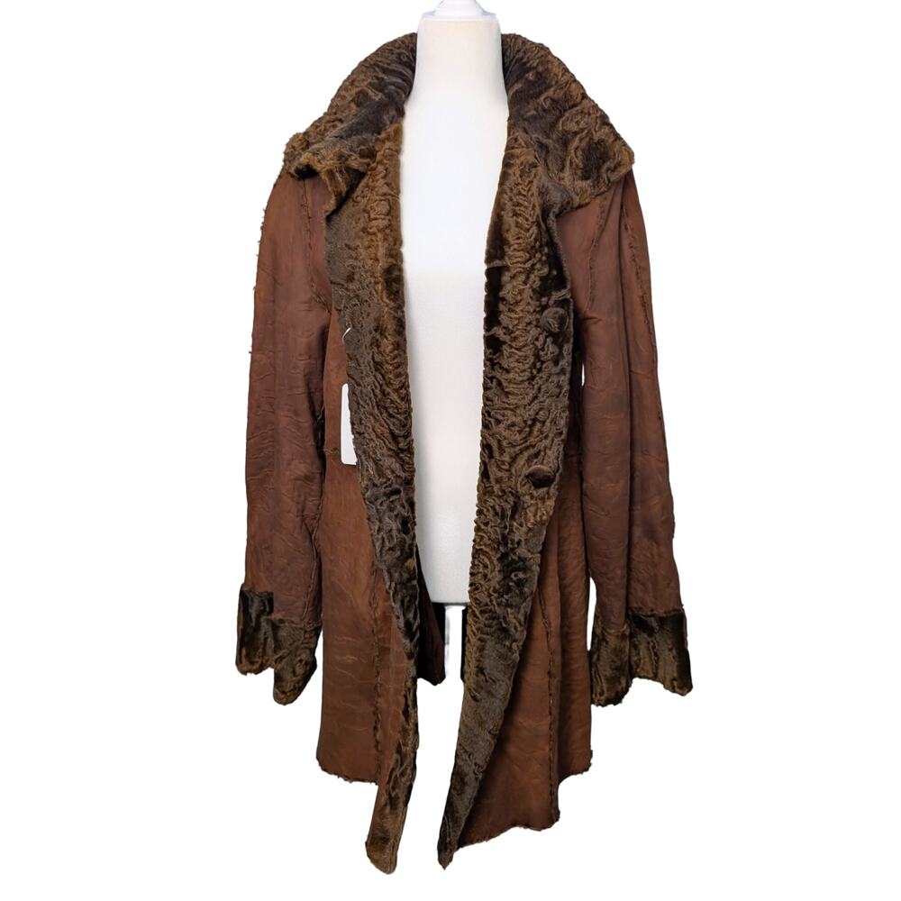 Auburn Brown Lamb Shearling Two-in-One Jacket M/L - Picture 12 of 16
